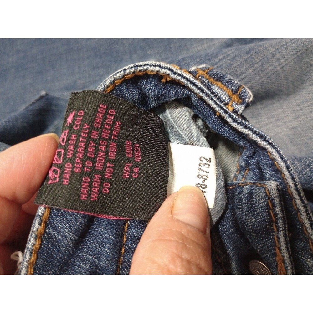 Rock & Roll Cowgirl Jeans Womens 31x34 Trouser Flare Dark Wash - Picture 14 of 16